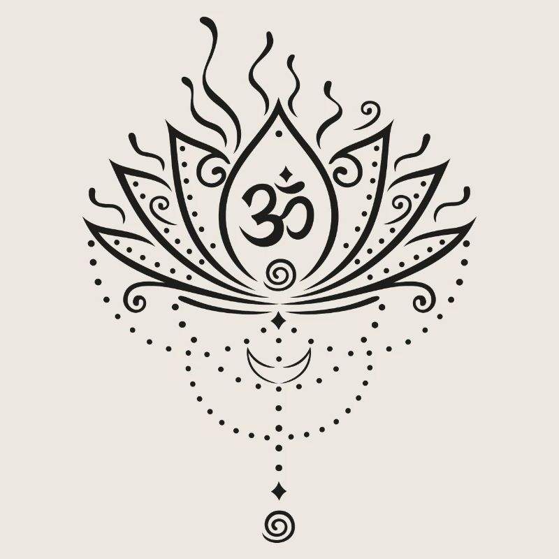 Fleur de lotus, version noire
