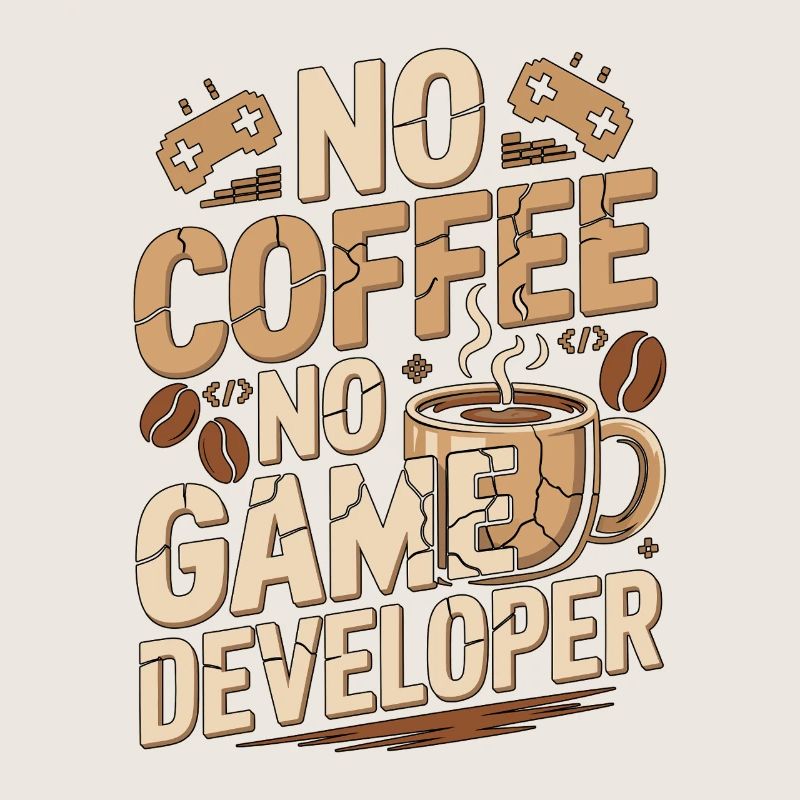 Développeur de jeux No Coffee Game Coder Game Lover