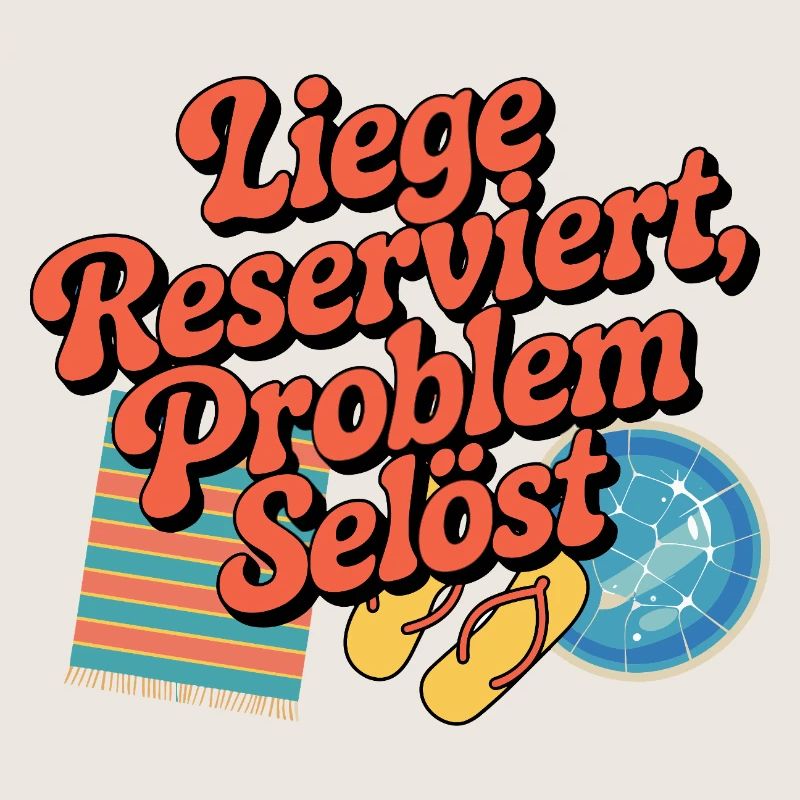 Lounger Reserved Problem solves funny beach