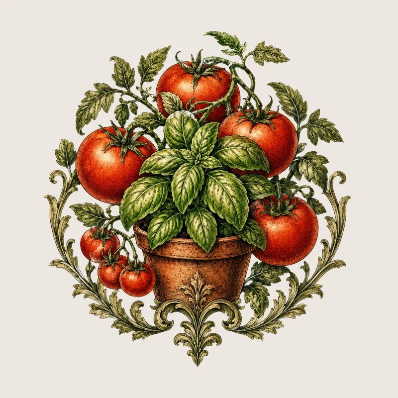Tomates et basilic