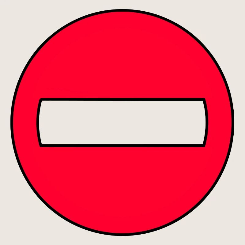 Durchgangsverbot Icon Rot