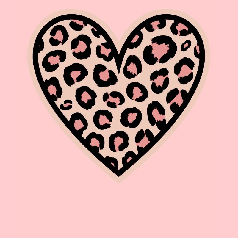 Leopard heart pattern