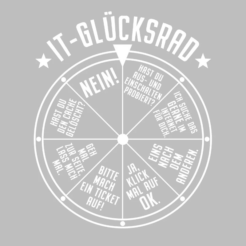 IT Support Glücksrad Service Desk IT Helpdesk Nerd