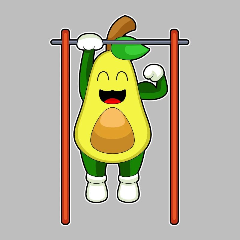 Avocado Bodybuilder Pull-ups Bodybuilding