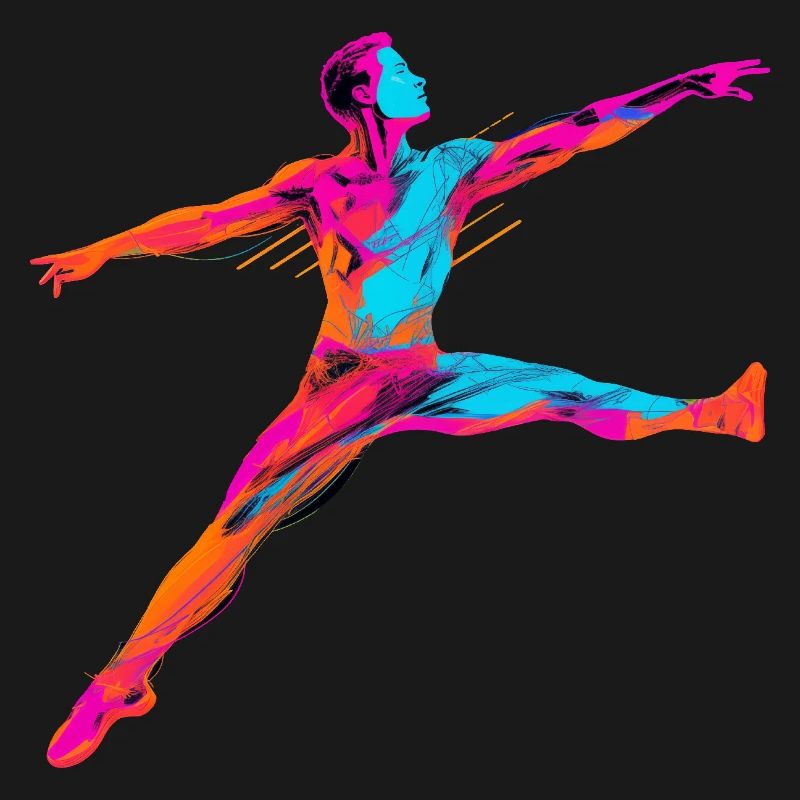Danseur de ballet masculin Synthwave