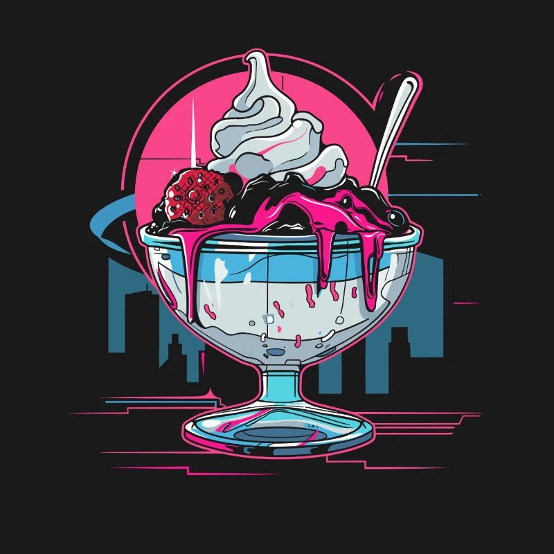 Coupe glacée Retrowave