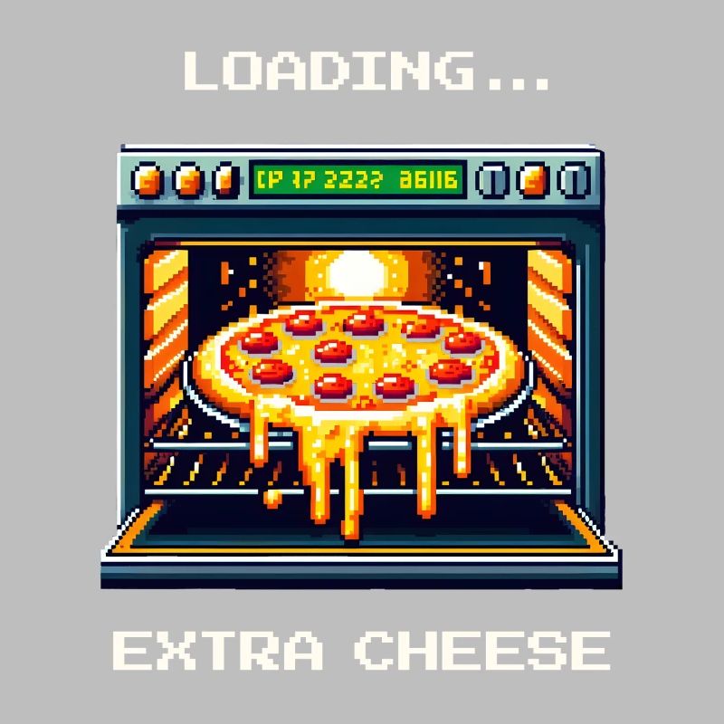 Loading... Extra Cheese | Pizza Gaming Humor