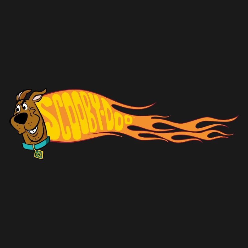 Scooby-Doo With Flame And Text