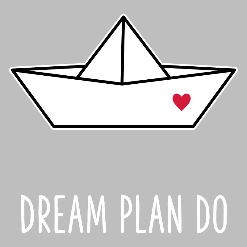 Dream Plan Do - Papierboot Schiffchen Herz