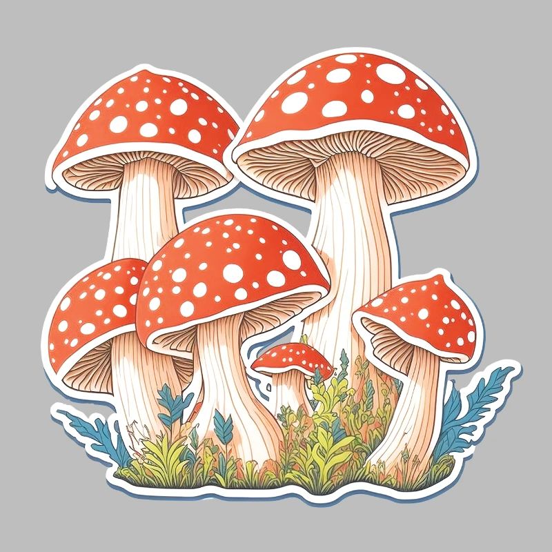Toadstools, mushrooms