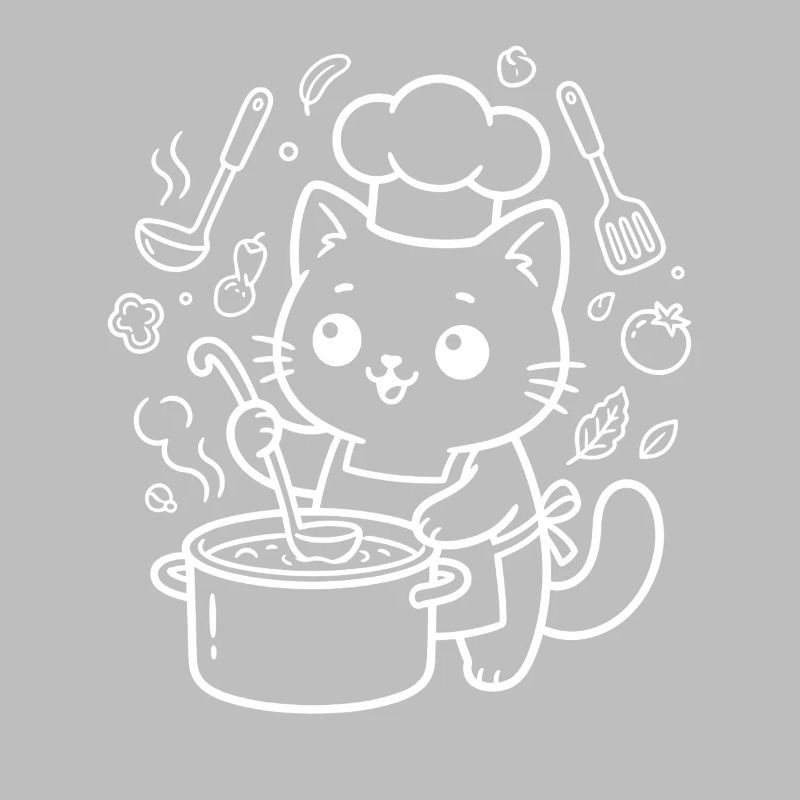 Cuisine du Chef Chat Kawaii