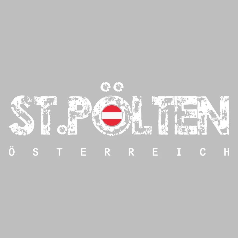 Distressed Text with Flag Orb