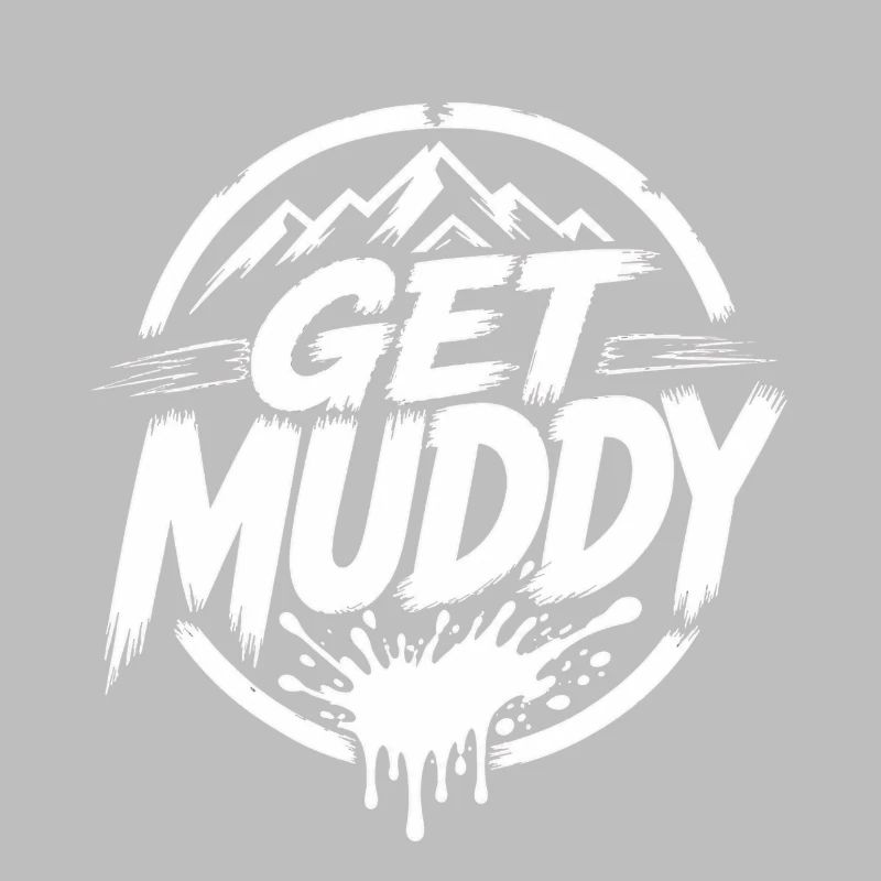 Get Muddy - Logo blanc