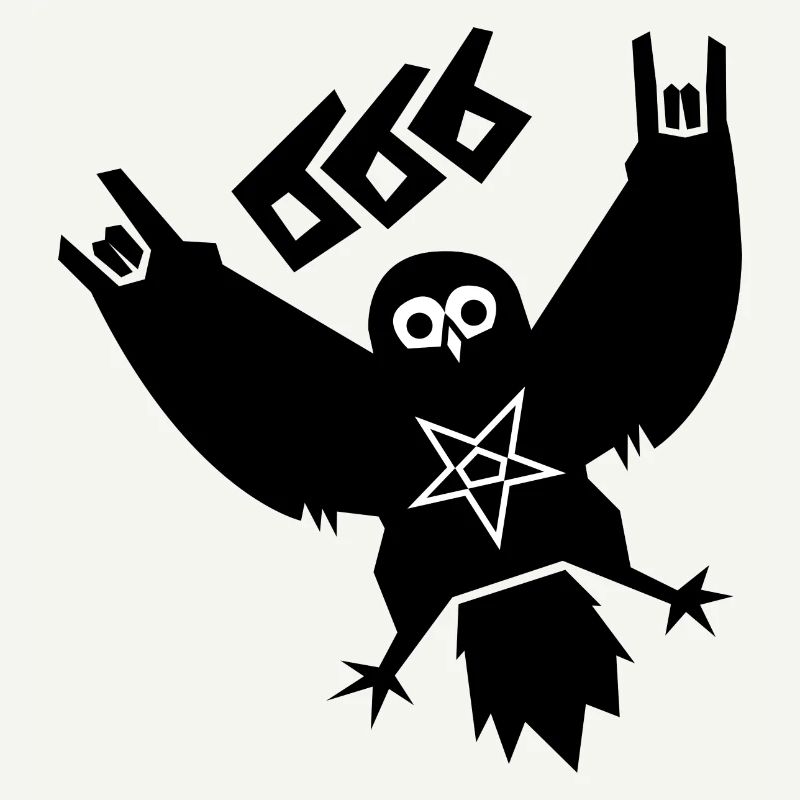 Black Metal Eule