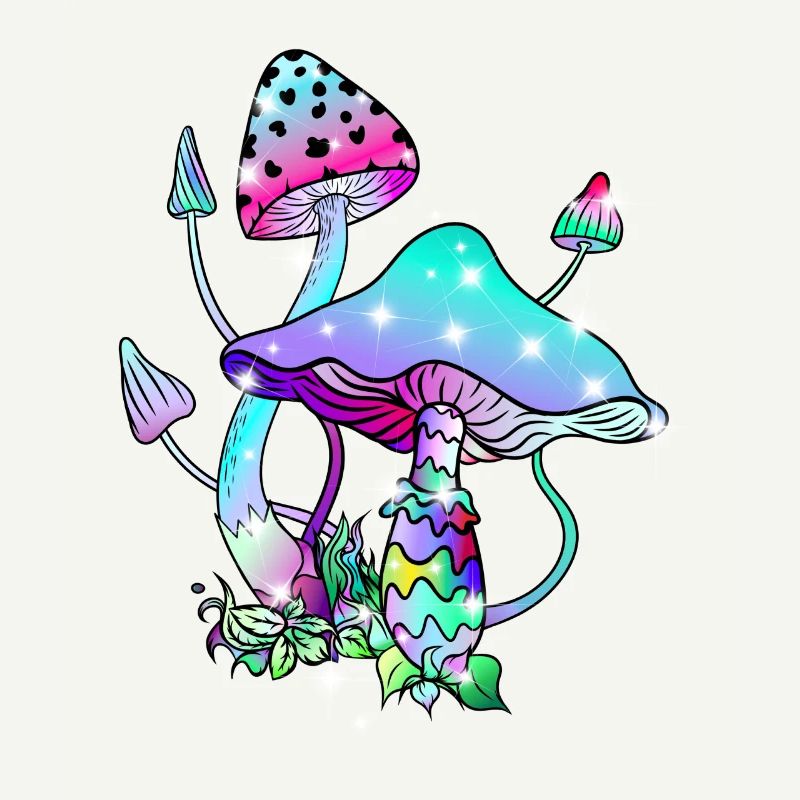 Magic mushrooms psychedelic mushroom art