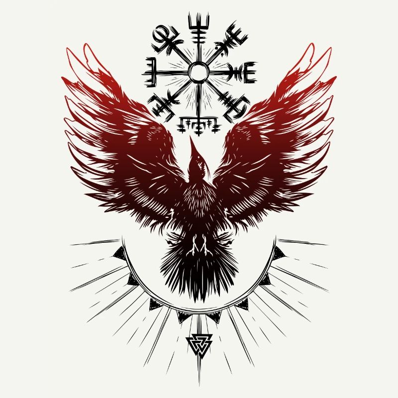 Corbeau Viking Vegvisir Valknut