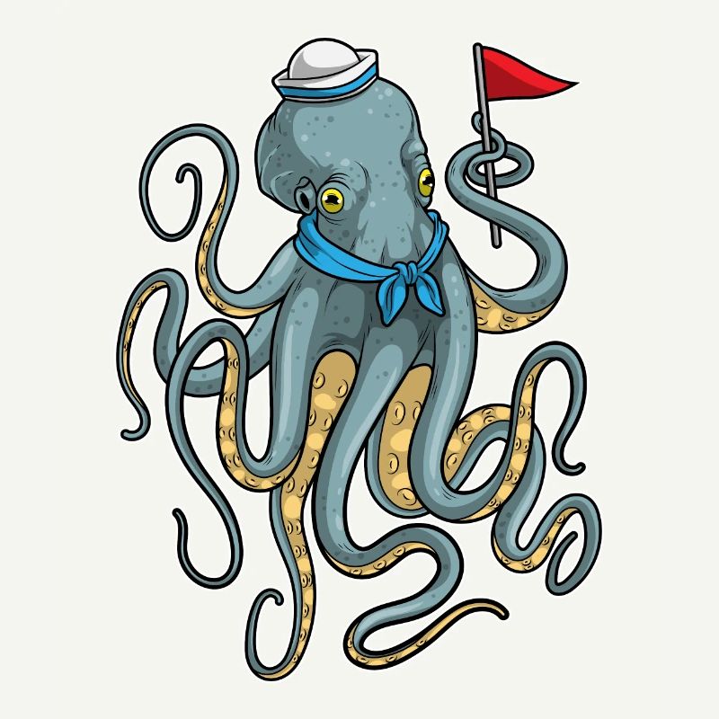 Drapeau marin pieuvre