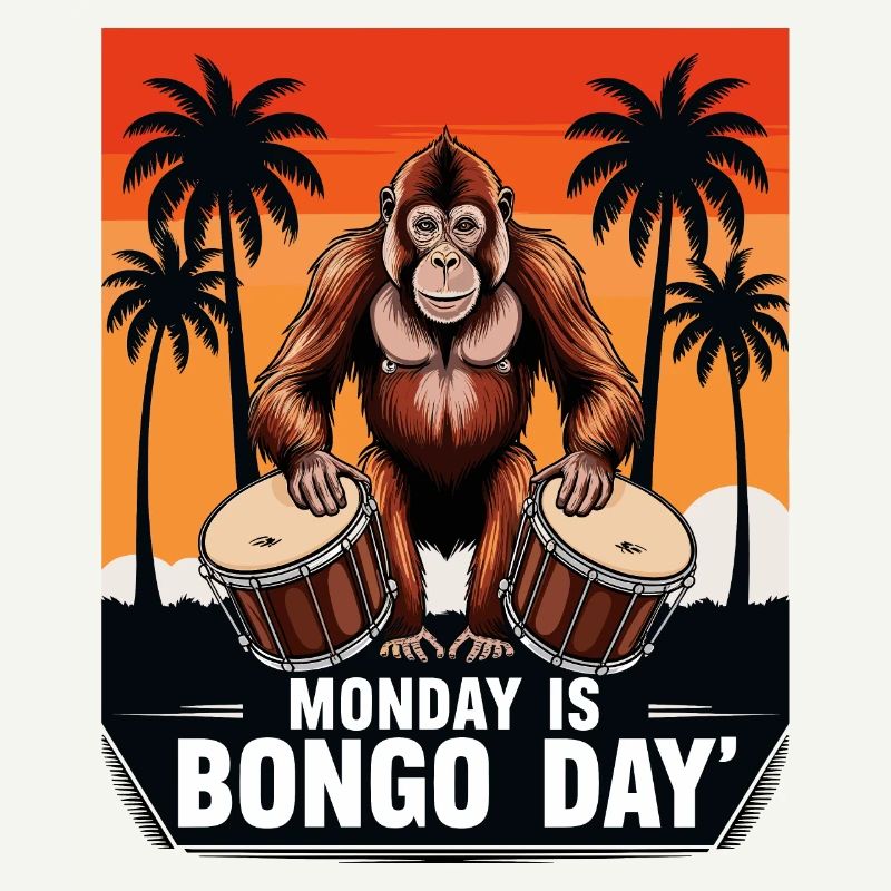 Monkey Bongo Drummer