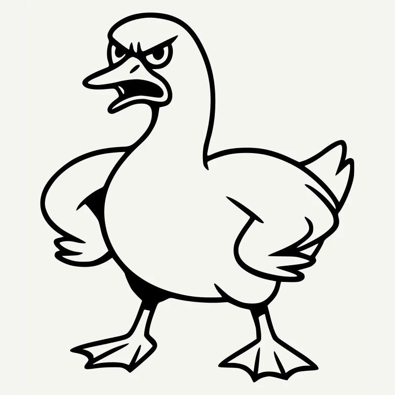 Angry goose
