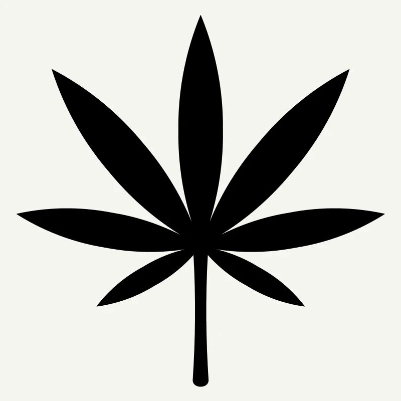Cannabis / Marijuana / Hemp Leaf (Black)