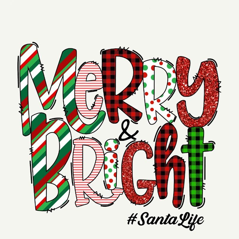 Merry Bright Festive Plaid Pattern