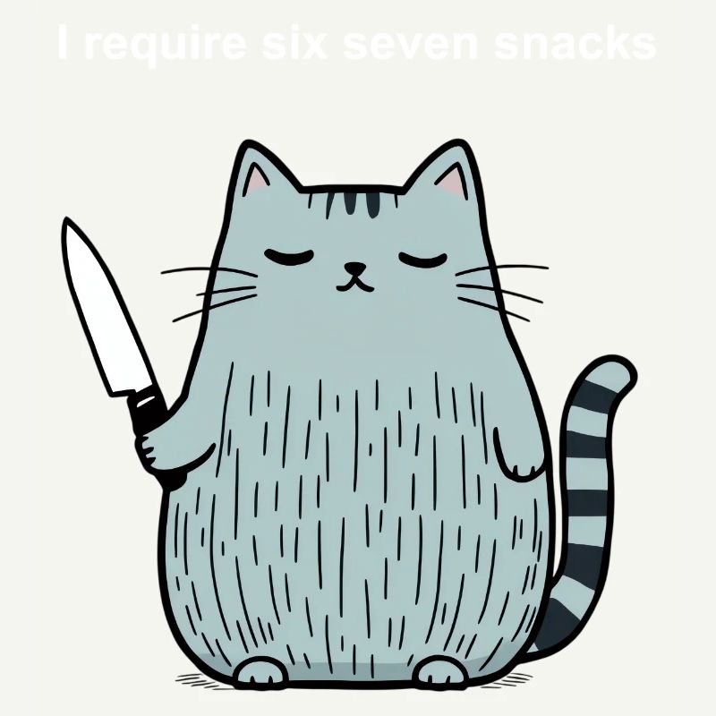 6-7 Internet Meme 6 7 Snack Cat