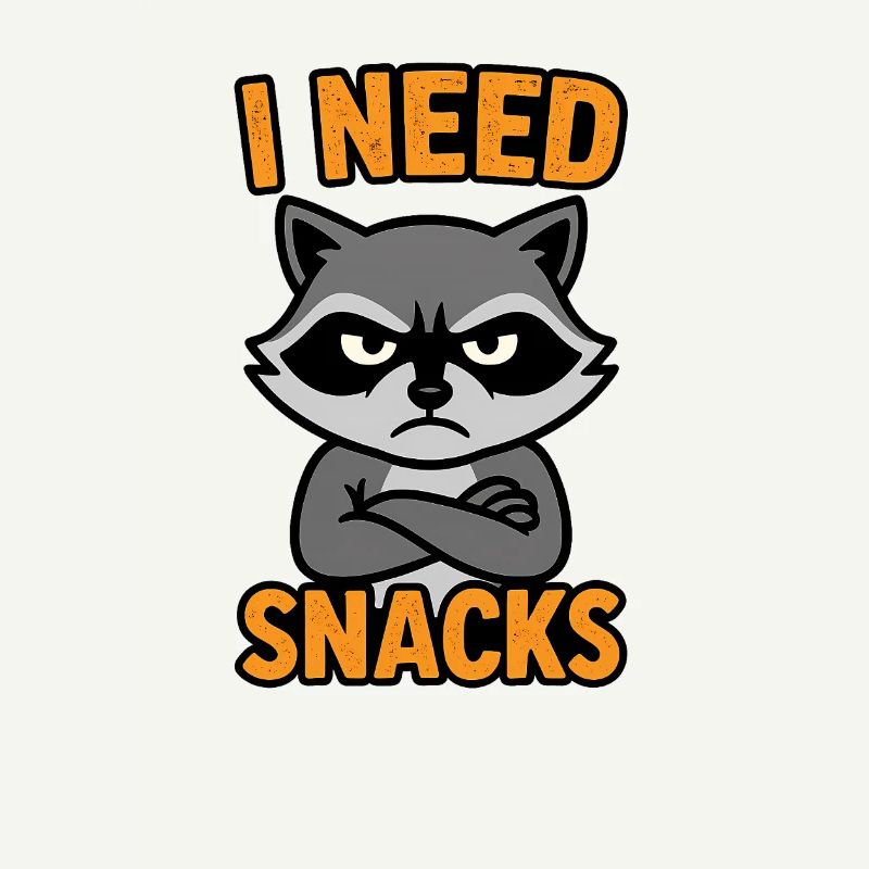 Grummelnder Waschbär I need Snacks