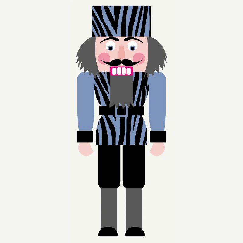 Nutcracker Zebra Pattern Christmas Decoration Advent