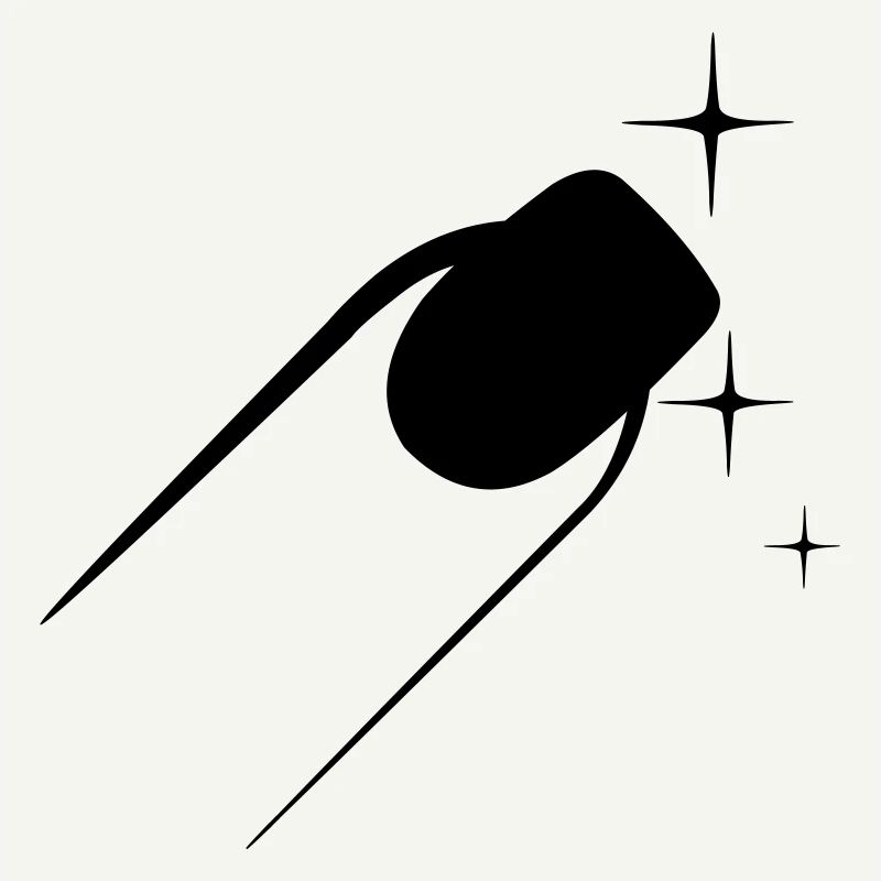 Logo de pédicure de vernis à ongles