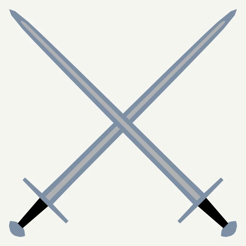 Crossed swords.
