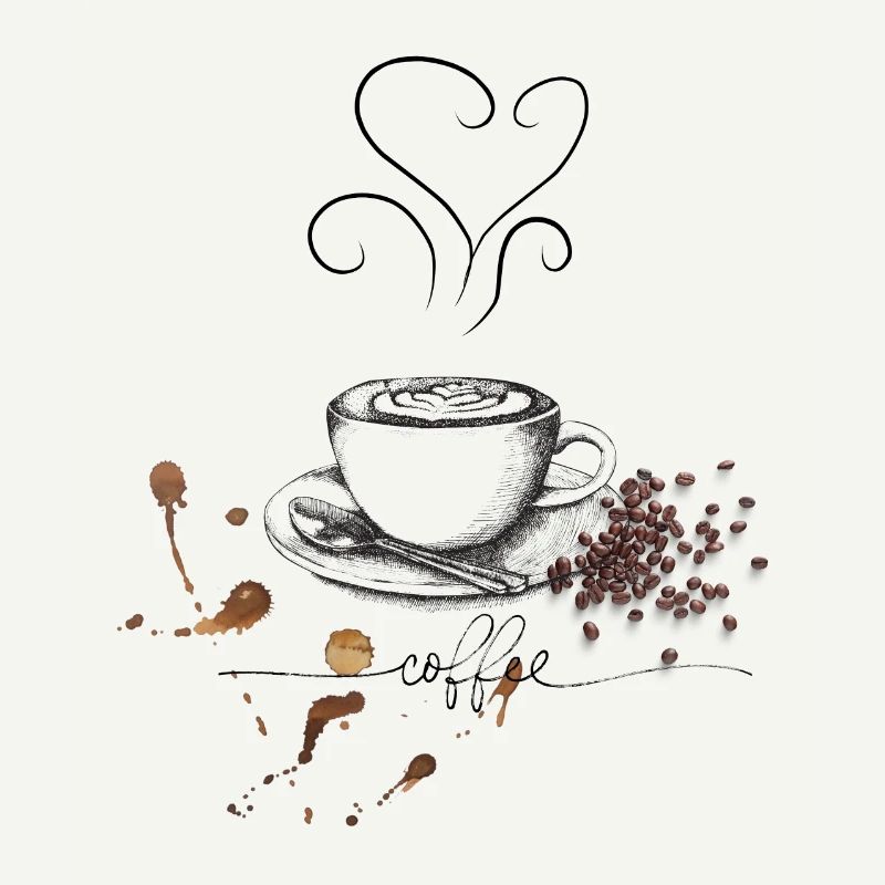 Tasse à café et conception de grains