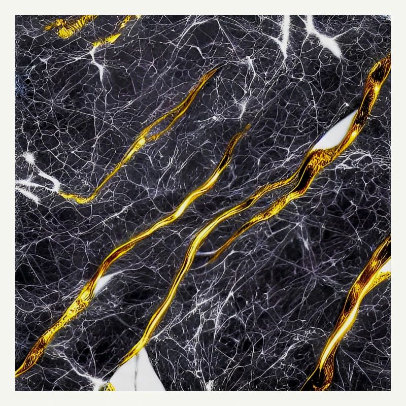 Marbre Texture Or Noir