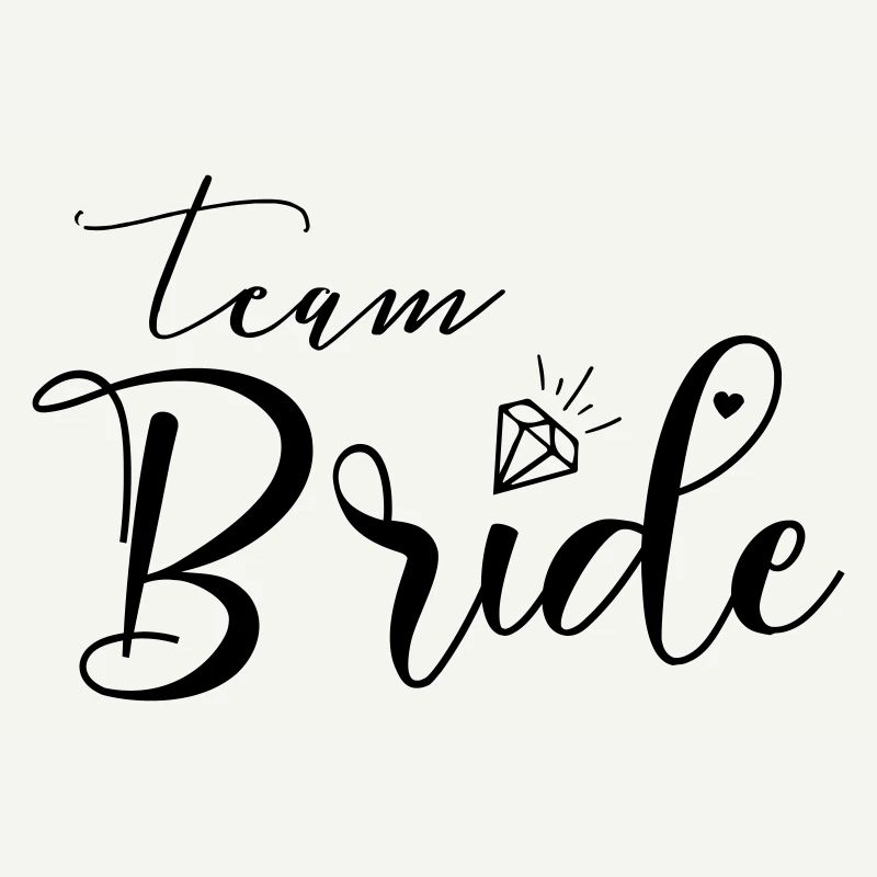 Team Bride Heart Diamond, personnalisable
