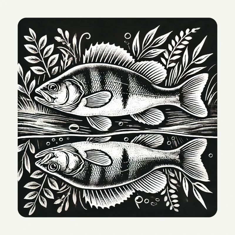 Perch Angler Silhouette Design