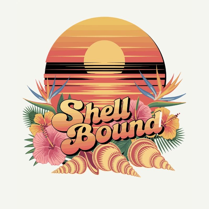Shell Bound Tropical Sunset Landscape