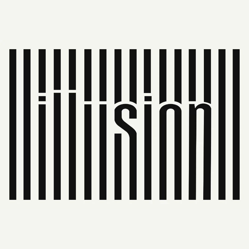 Art textuel du code-barres d’illusion