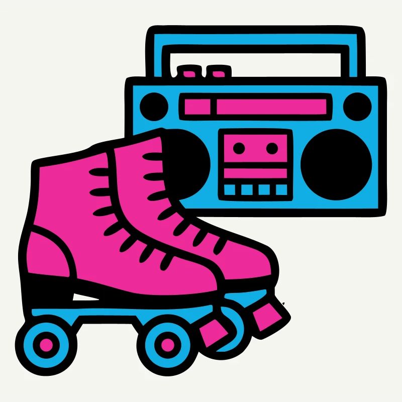 Roller Boombox Rétro années 80