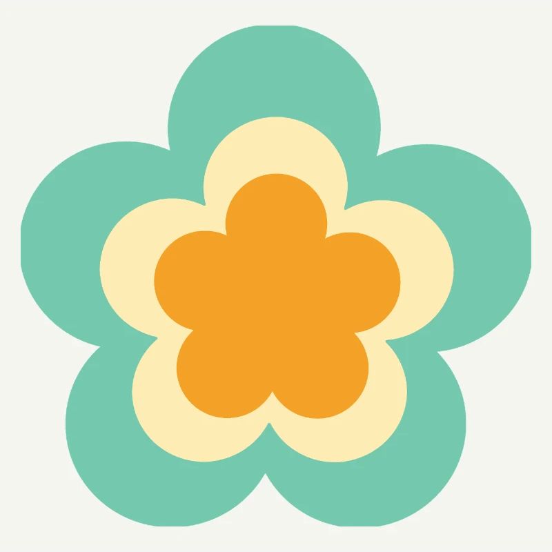 70s Flower Pattern Hippie Gift