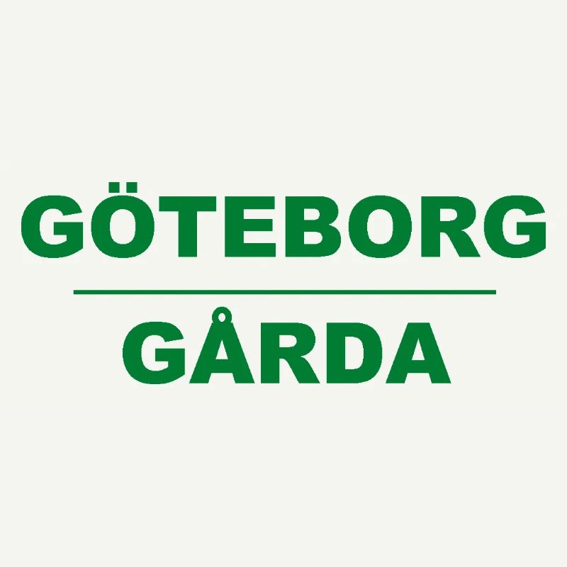 Göteborg Gårda – Design vert-noir