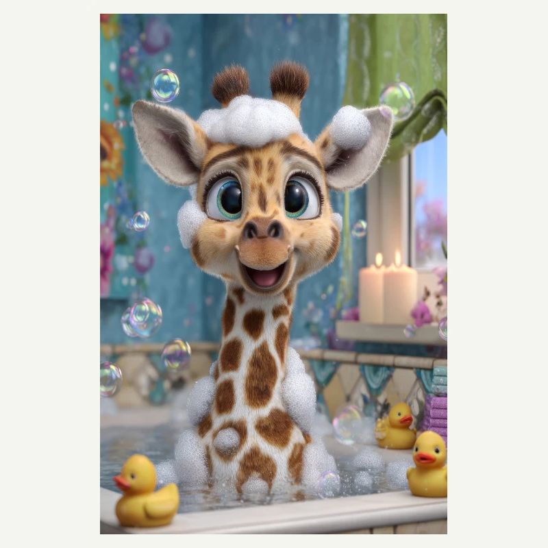 Bubble Bath Giraffe Charm