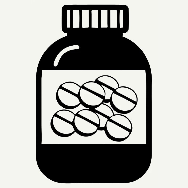 Pot de pilules pour pharmacie