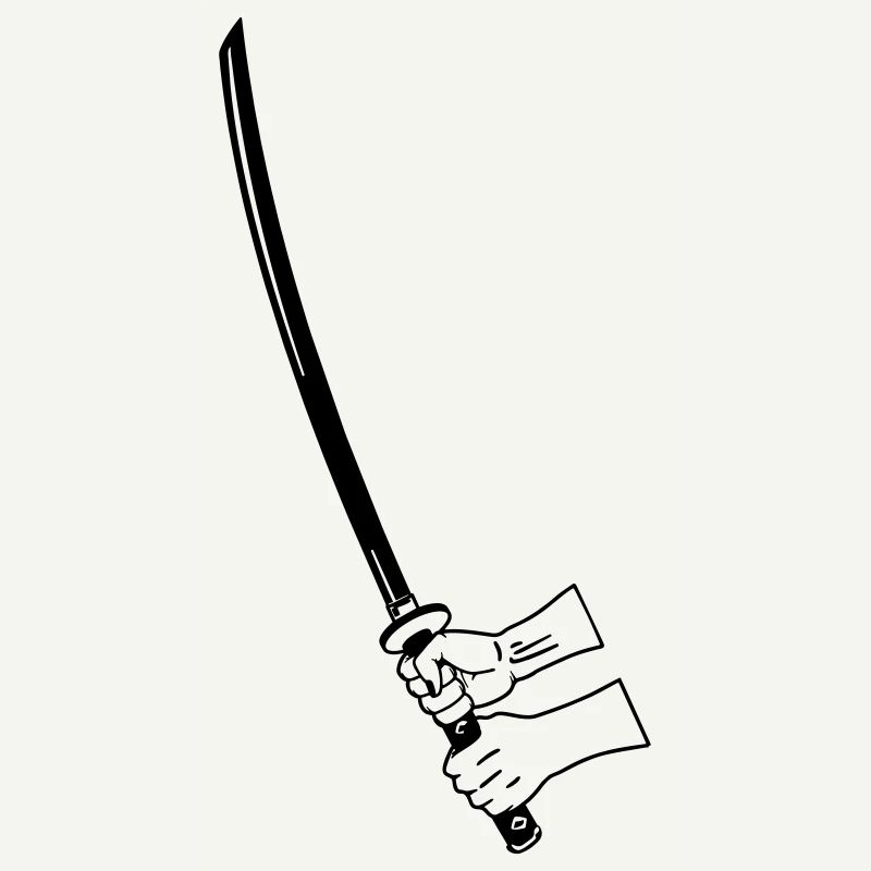 Samurai Busihdo katana with two hands