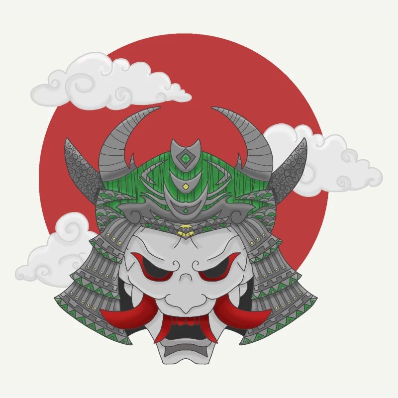 Oni x Samourai Gris Vert