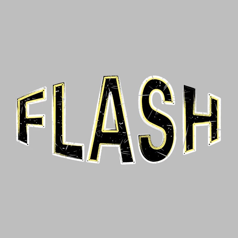 FLASH Label mit Blitzen