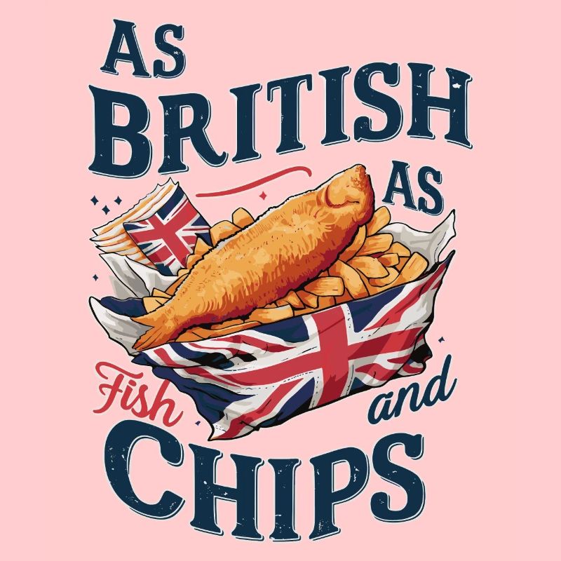 British Pride Fish and Chips Union Jack Design