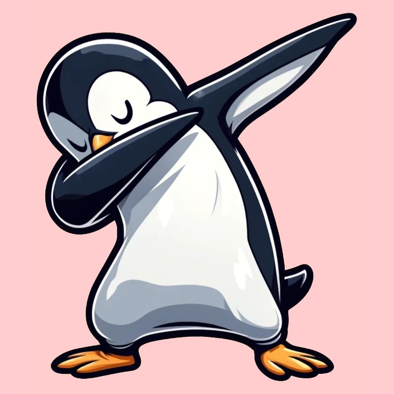 Penguin Dab Dabbing Cool Relaxed