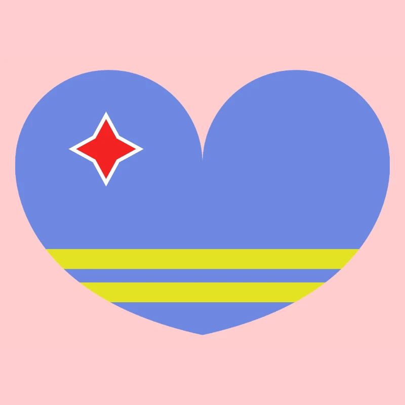 Cœur du drapeau d’Aruba