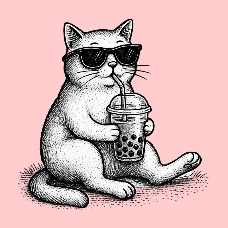 Bubble Tea Cat