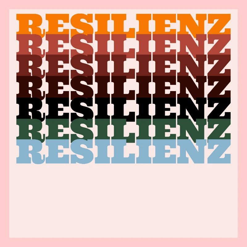 Typographie en impression colorée Resilience