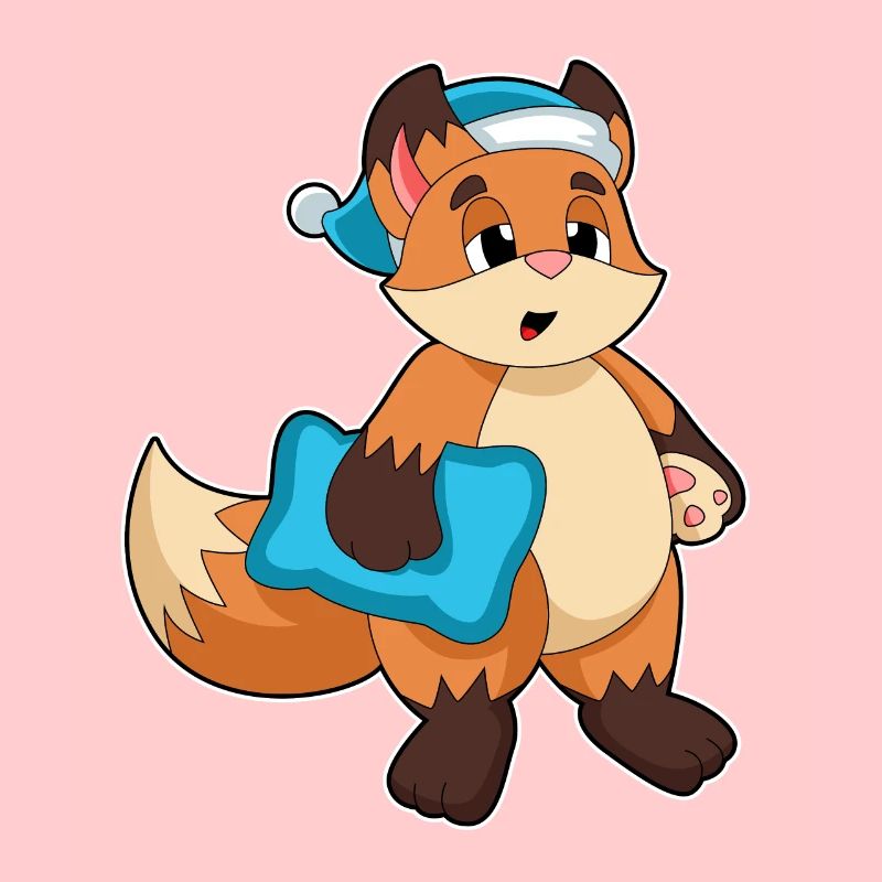 Fox Sleeping Night Cap